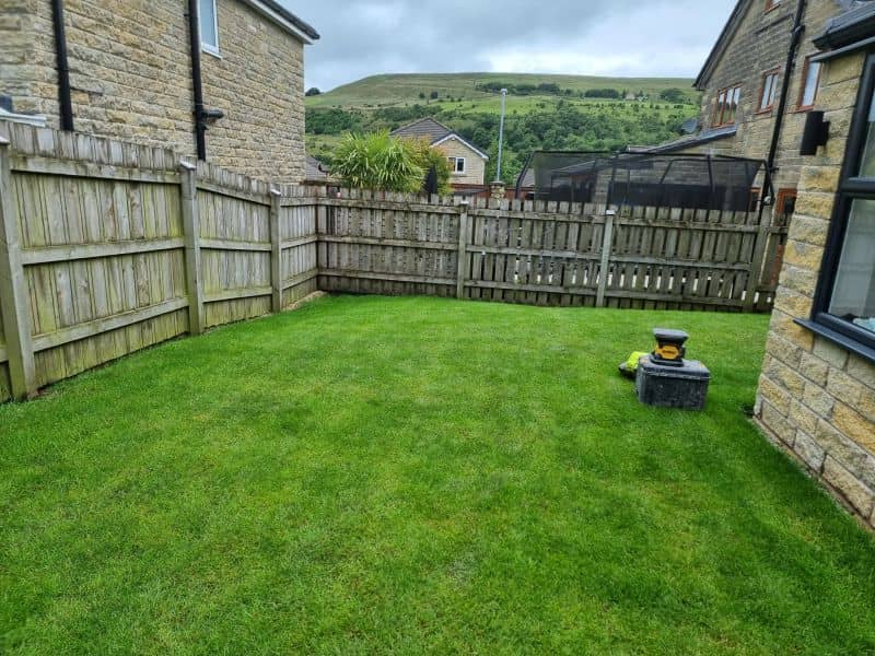 Indian Sandstone Paving, Drainage & Decking in Rossendale before works — Rossendal, BB4