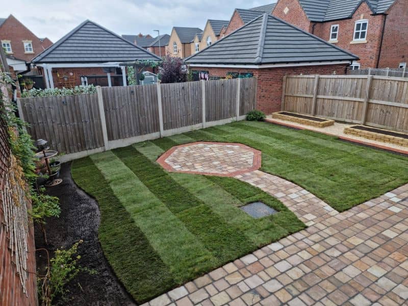 Sandstone Paving, Block Paving & New Lawn in Preston — 20250717 143145