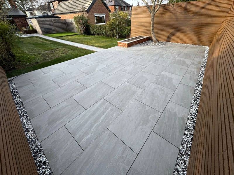 Porcelain Patio, Close Board Fencing & Garden Walls in Preston — Kandla Grey