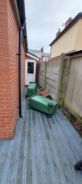 Composite Decking, Sleeper Borders & Fencing in Penwortham – Clear — before