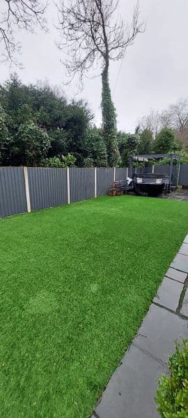Porcelain Paving, Composite Decking & Fencing in Penwortham before works — Penwortham