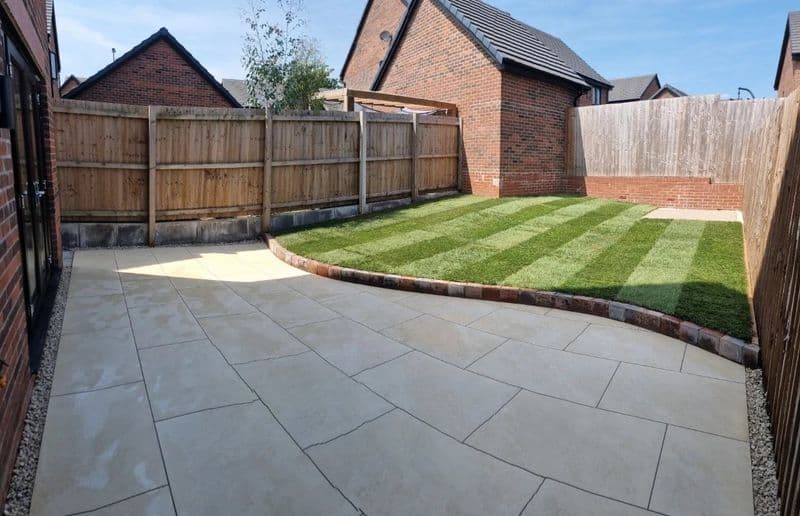 Porcelain Paving, New Turf Lawn & Gravel in Bury — delivery