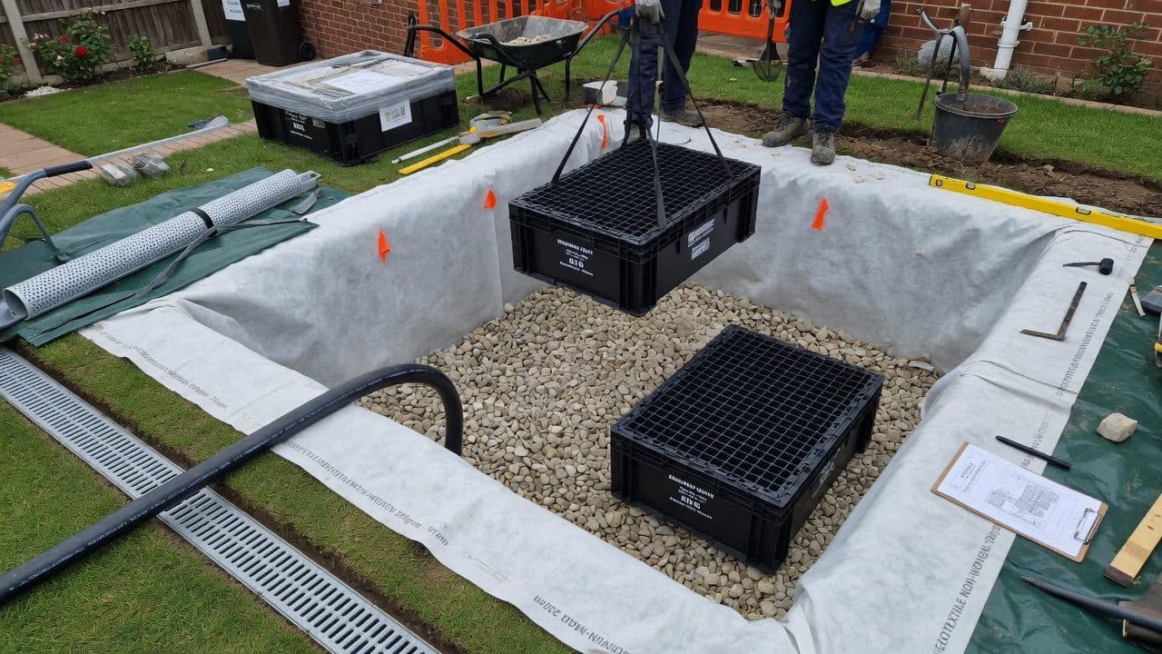 How to Install a Drainage Cube Soak Away