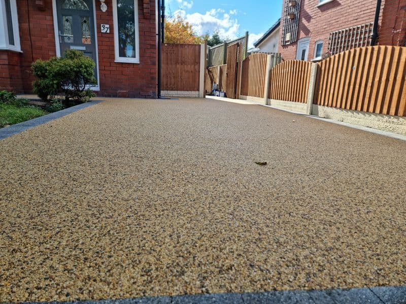 Resin Bound Driveway, Block Paving & French Drain in Preston — finished landscaping in Preston