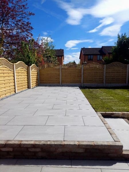 Porcelain Patio, Drainage & New Lawn in Fulwood