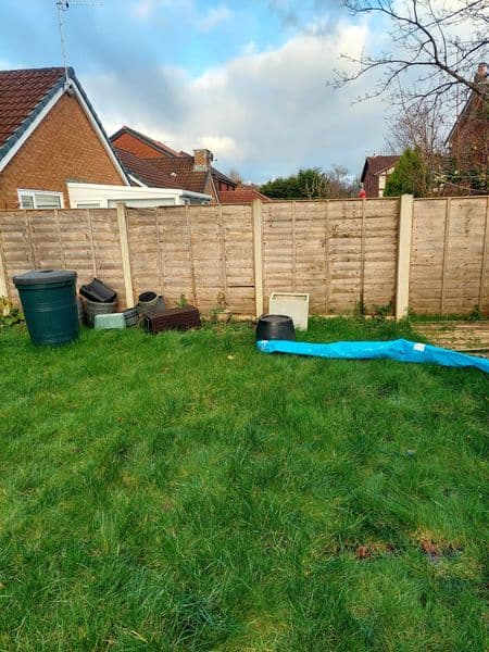 Porcelain Patio, Drainage & New Lawn in Fulwood before works — Fulwood