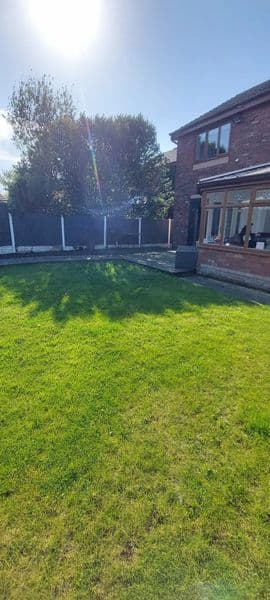 Porcelain & Natural Stone Paving, Drainage & Lawn in Tarleton before works — Tarleton