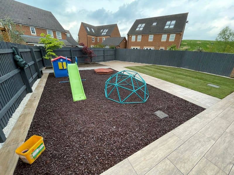 Zoned family garden in Buckshaw after landscaping — Buckshaw
