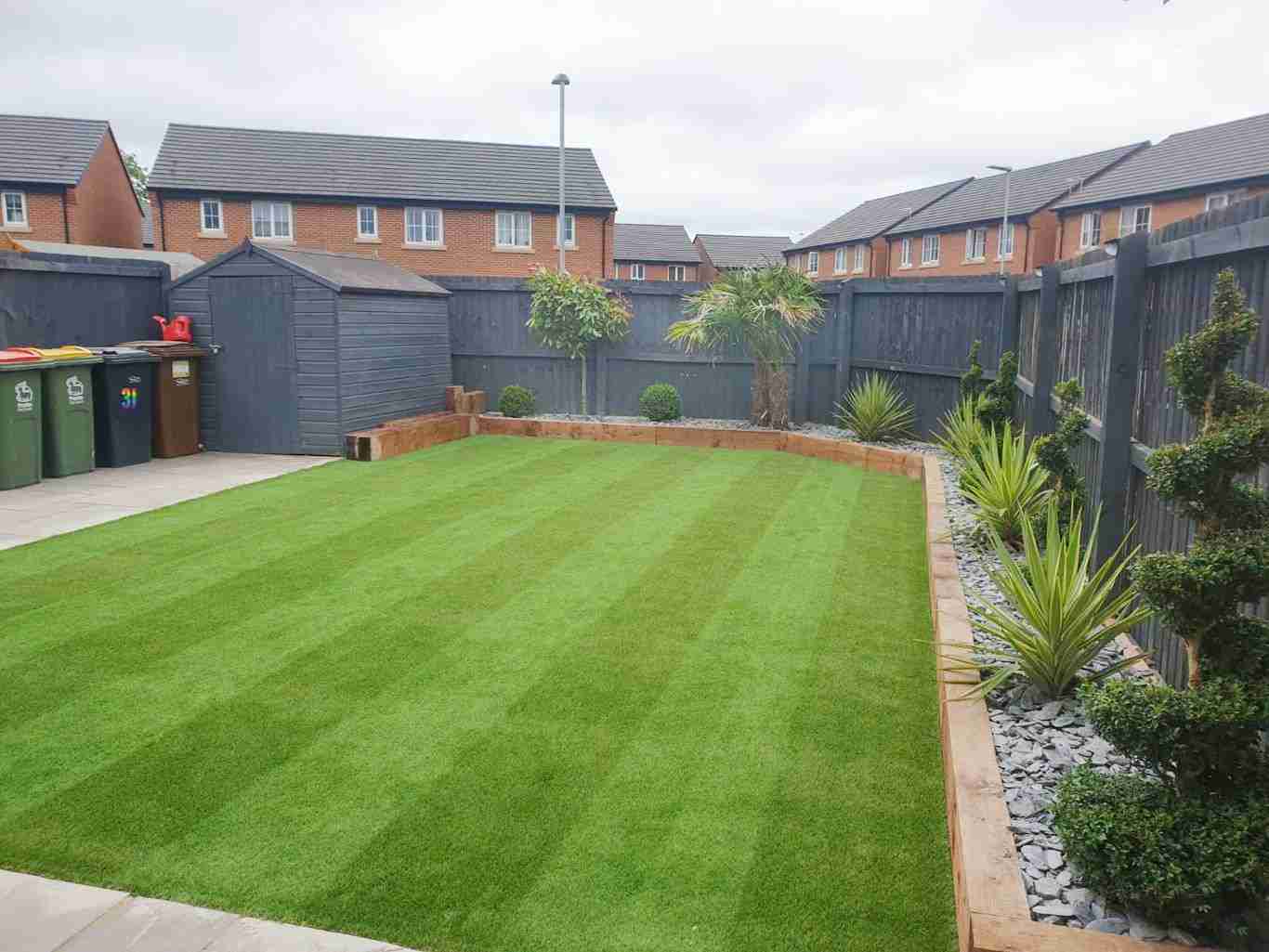 Raised sleeper flower beds | Acorn Landscape Gardening