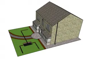 French drain and soakaway crate garden drainage system