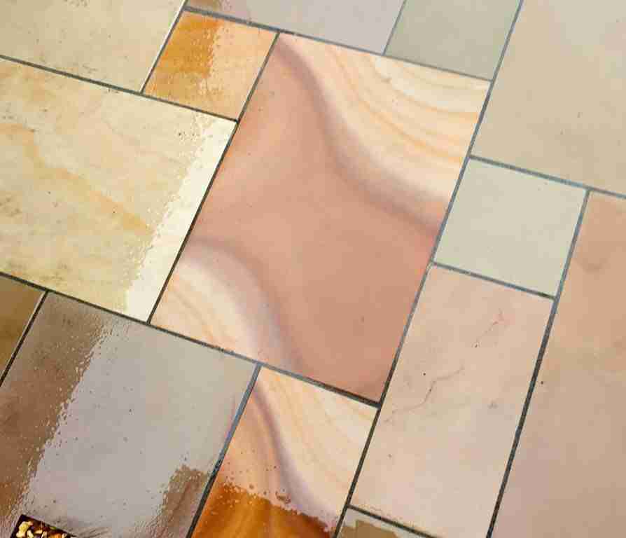 Nice coloured sandstone paving