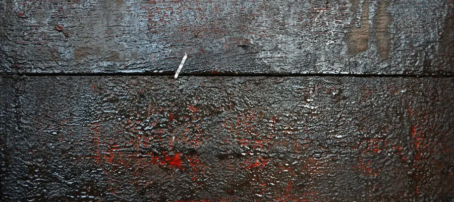 Oil stained decking