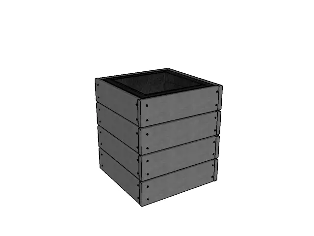 Building a composite planter step 4: The outer decking