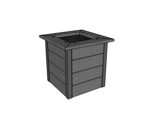 Building a composite planter step 6: The corner trim