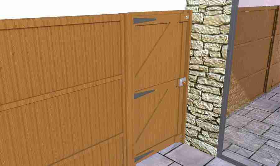 Fitting a baton to a stone wall so that latches and bolts can work