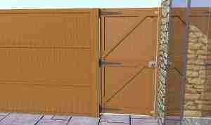 Close board garden gate with gate post, hinges and fixings