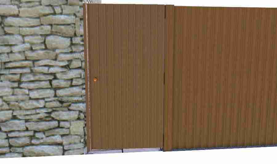 Close board gate view from the front