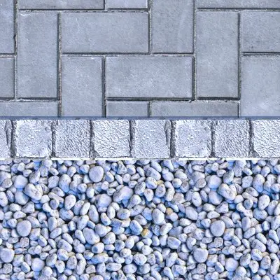 Granite paving edging