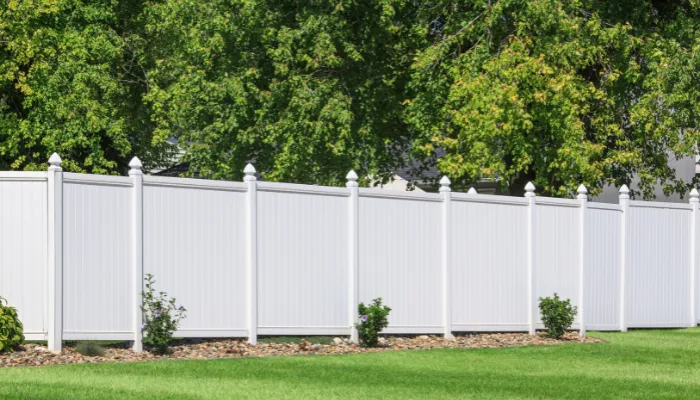 white composite fence