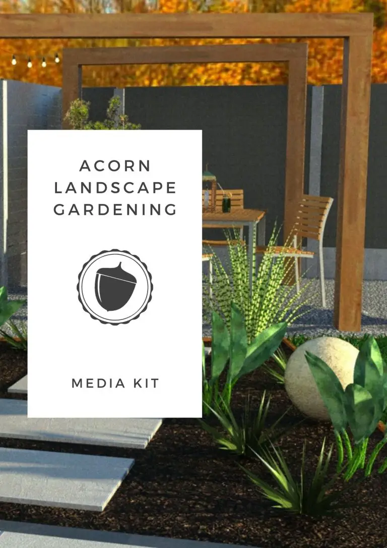 Acorn landscape gardening press kit cover